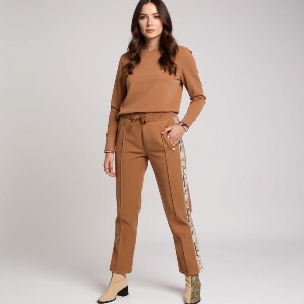 Scotch & Soda L'amour‎ Toujours Taped Track Pants Brown S Sweatpants Casual